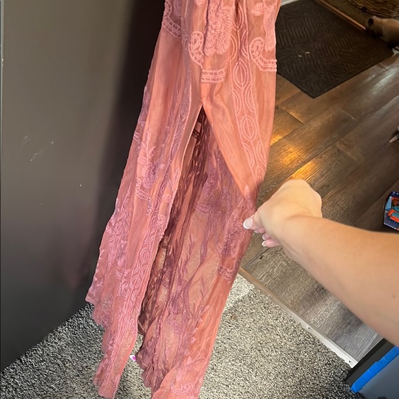 Staccato Pink Flutter Sleeve Sundress for Wedding Guest - Picture 5 of 6